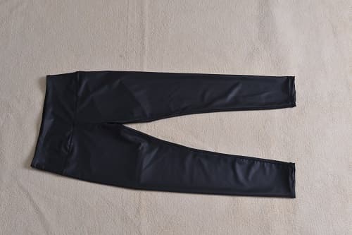Black matte finish silicone coating leggings